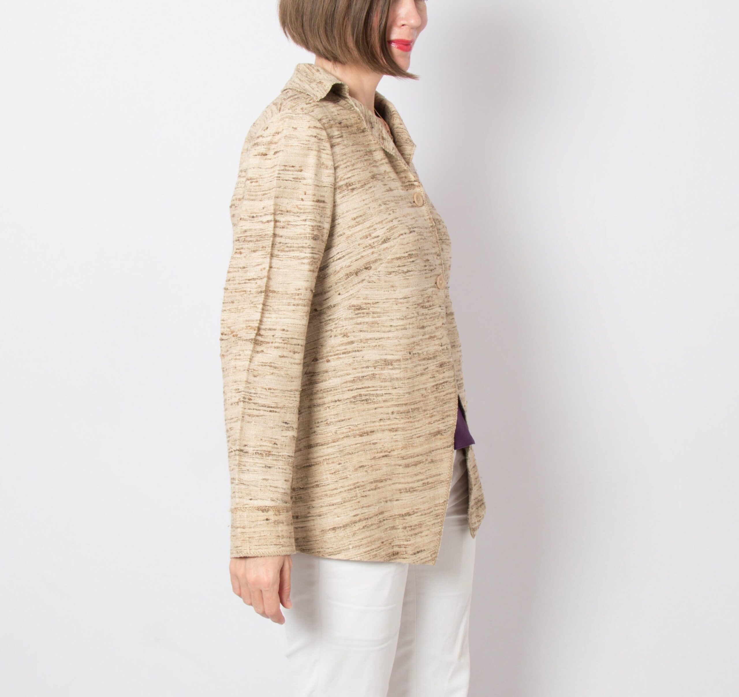 RARE Alberta Ferretti Textured Silk Blazer RARE Alberta Ferretti Textured Silk Blazer - Image 5