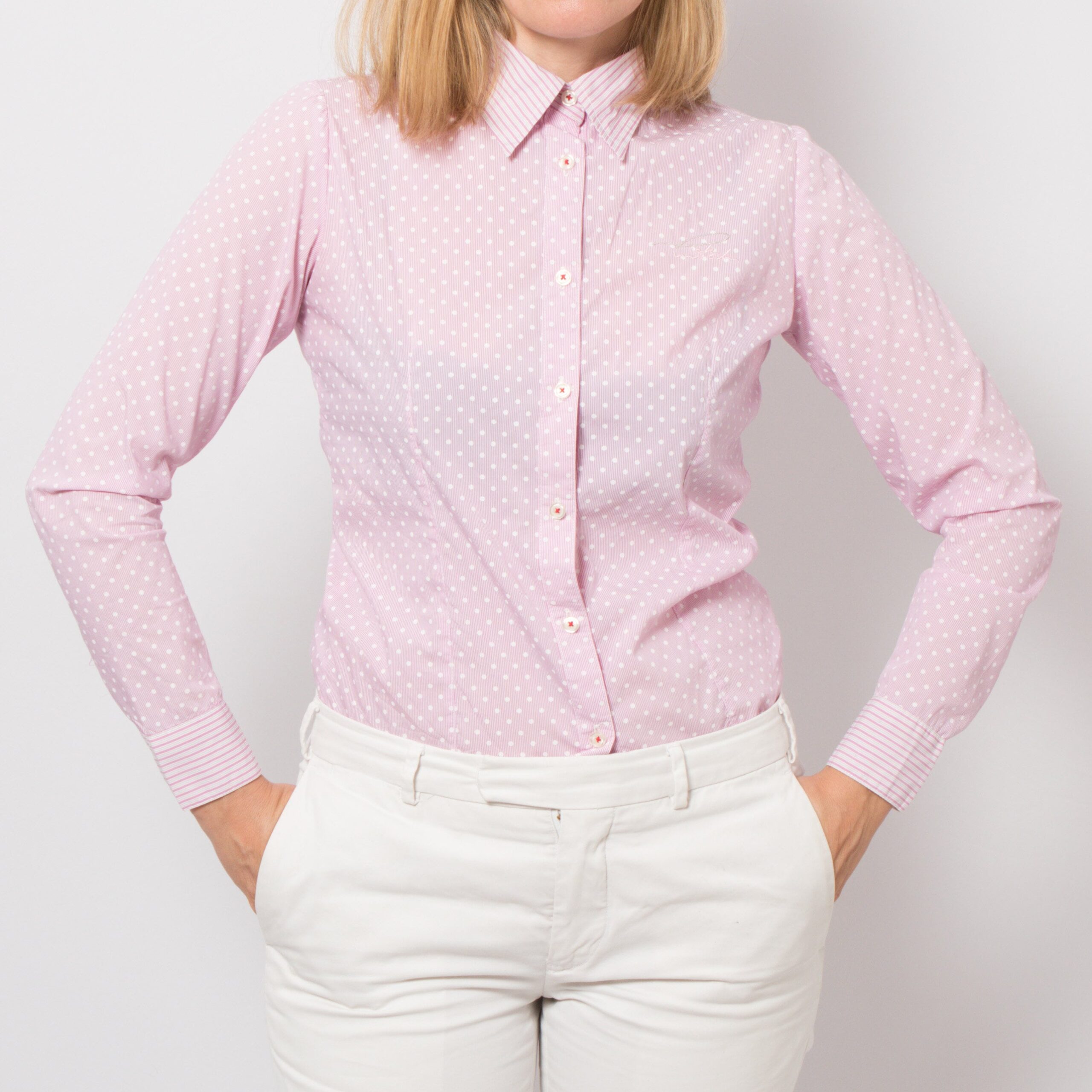PICK WICK Polka Shirt Striped Collar PICK WICK Polka Shirt Striped Collar - Image 4