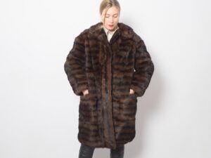 Vintage Glam Rabbit Fur Coat