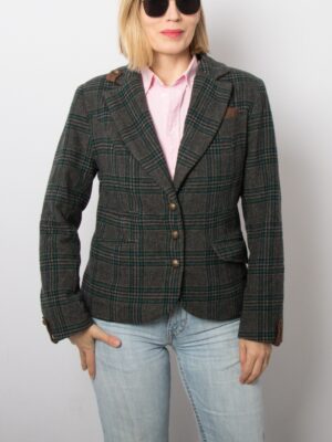 Vintage Wool Plaid Blazer