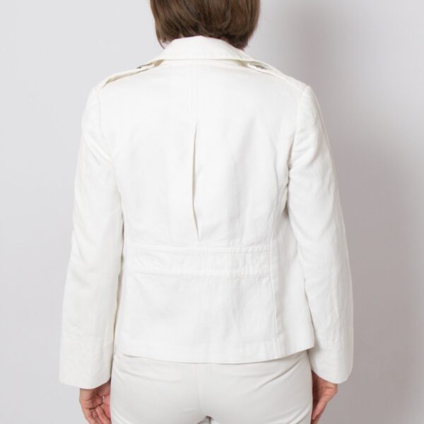 KITON White Linen-Cotton Blazer - Image 5