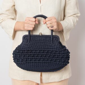 Vintage Textured Raffia Purse