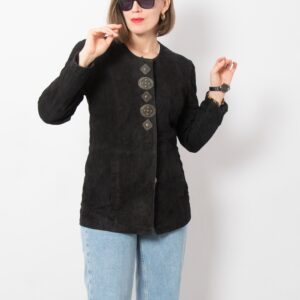 GOSSL Vintage Black Suede Jacket
