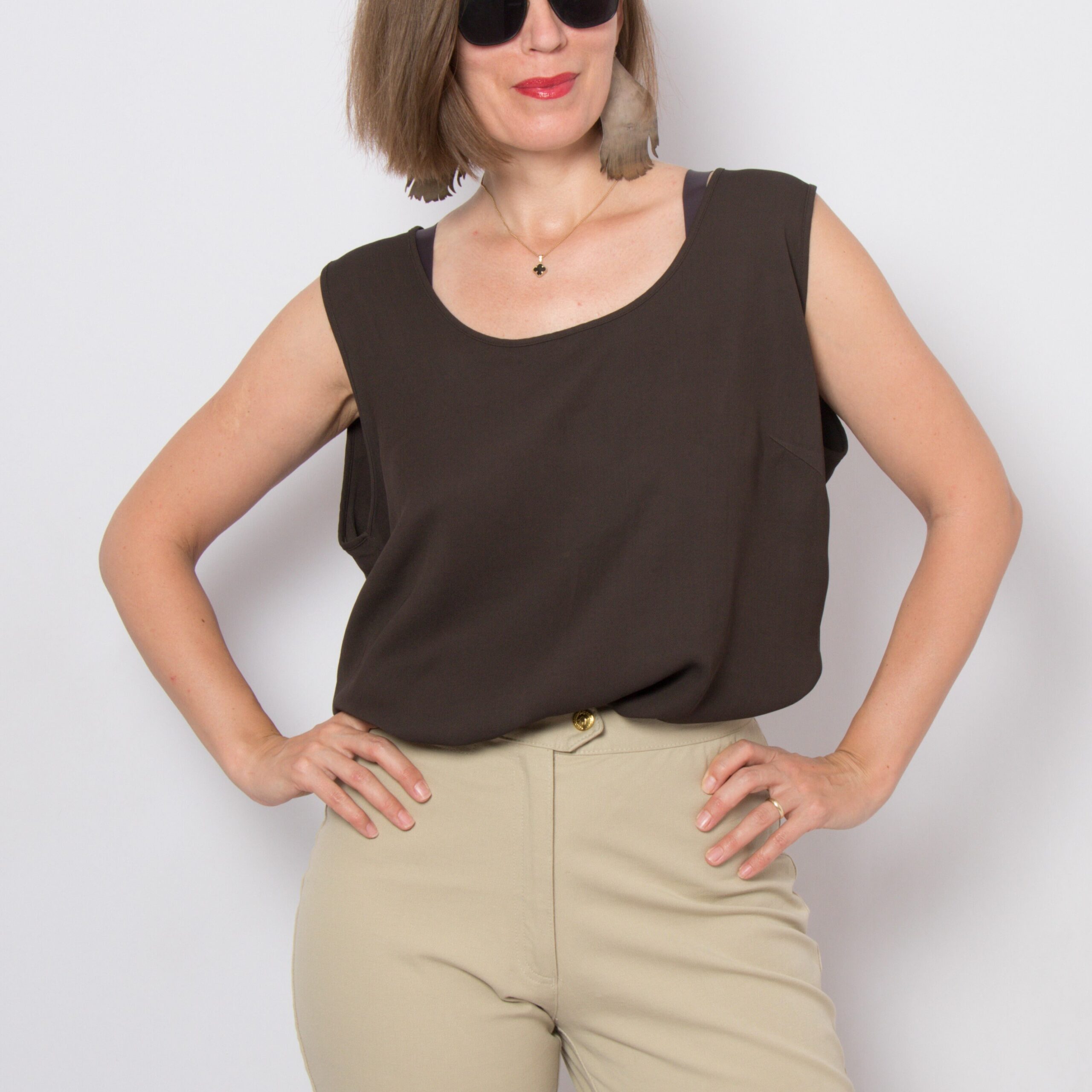 MARINA RINALDI Brown Tank Top MARINA RINALDI Brown Tank Top - Image 2