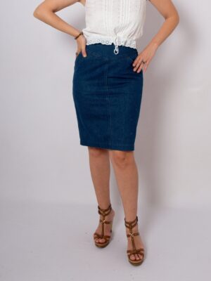 80s Fendi Denim Pencil Skirt