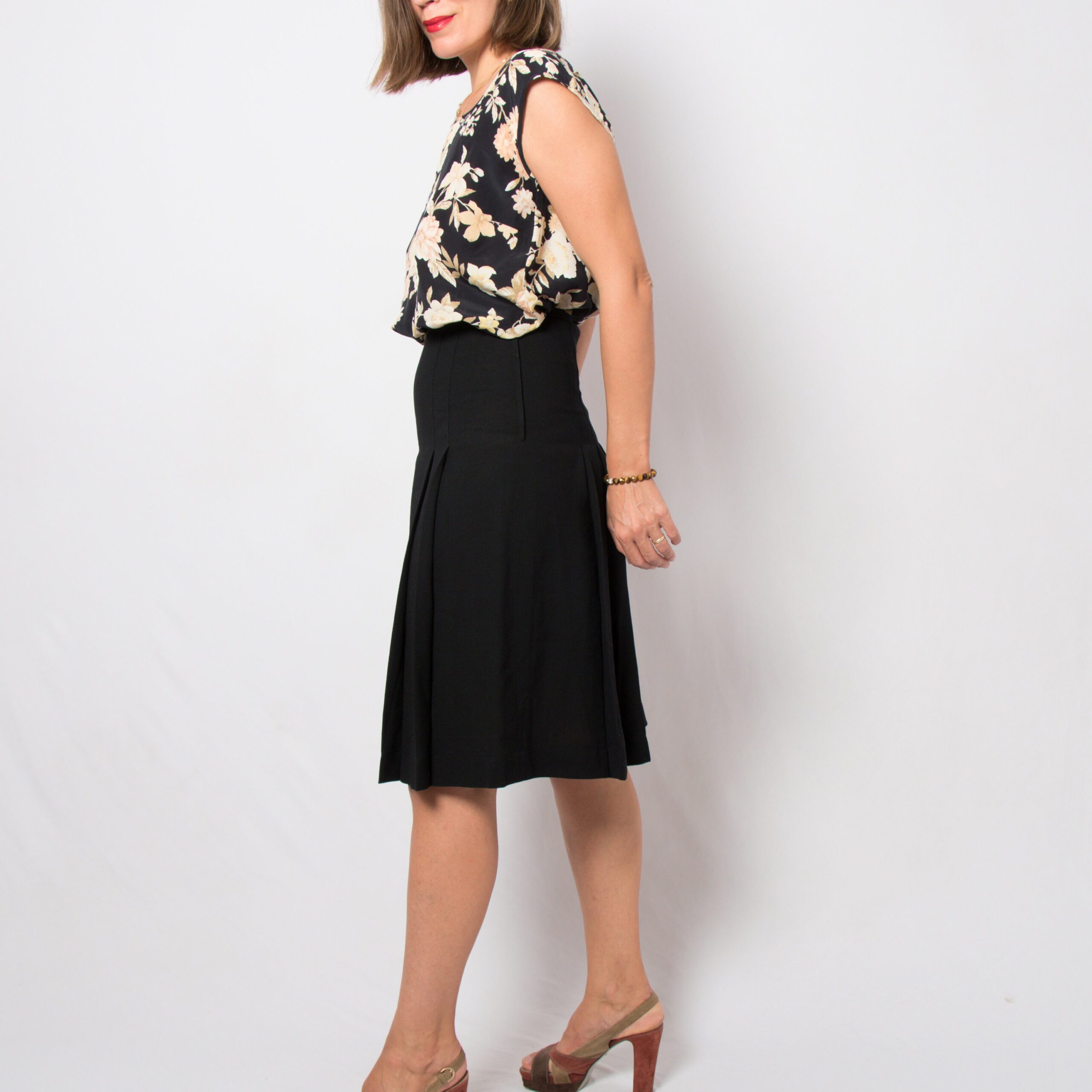 YSL Black Wool Pleated Skirt YSL Black Wool Pleated Skirt - Image 2