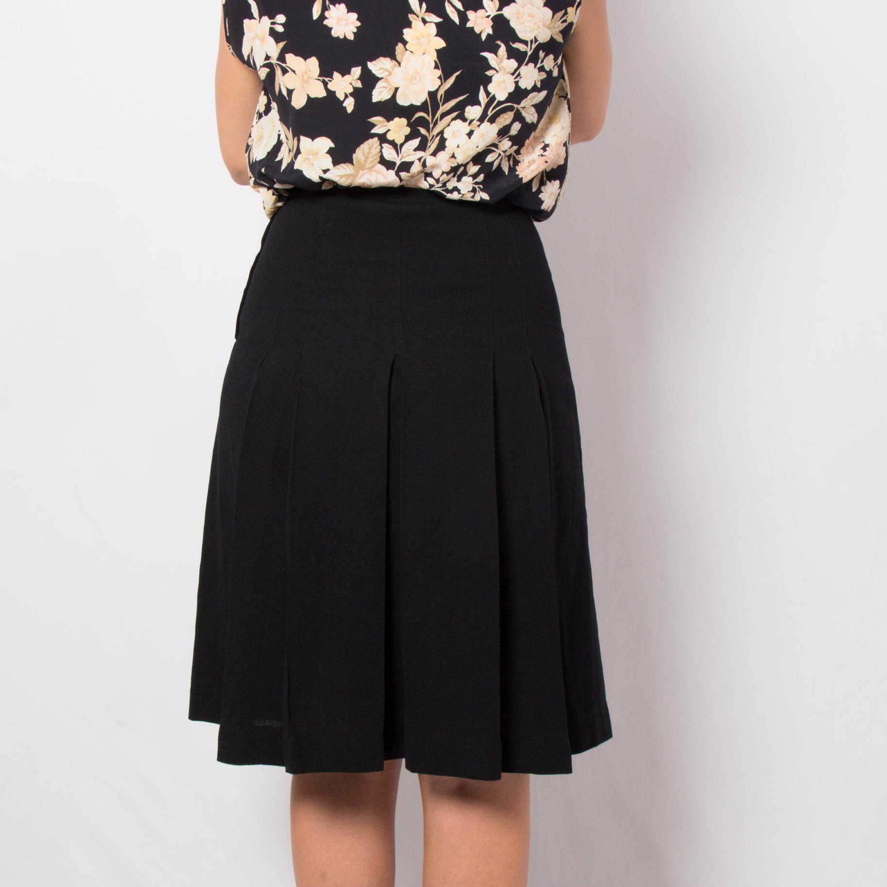 YSL Black Wool Pleated Skirt YSL Black Wool Pleated Skirt - Image 4