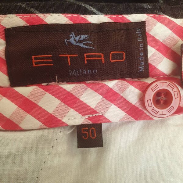 RARE 90s Etro Milano Pinstripe Trousers - Image 6