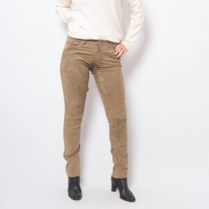Vintage Inès Marechal Suede Leather Pants