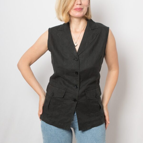 Vintage Linen Blouse - Image 2