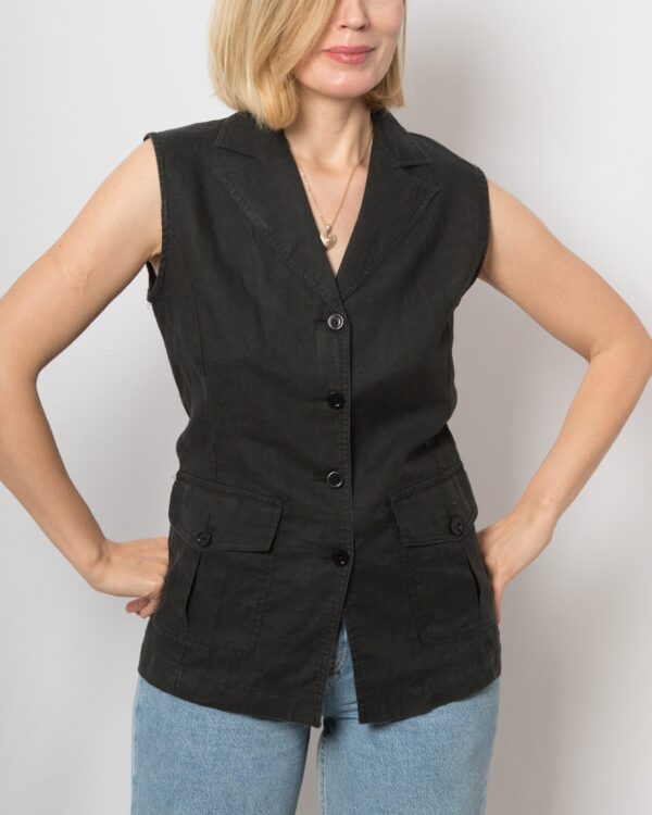 Vintage Linen Blouse - Image 3