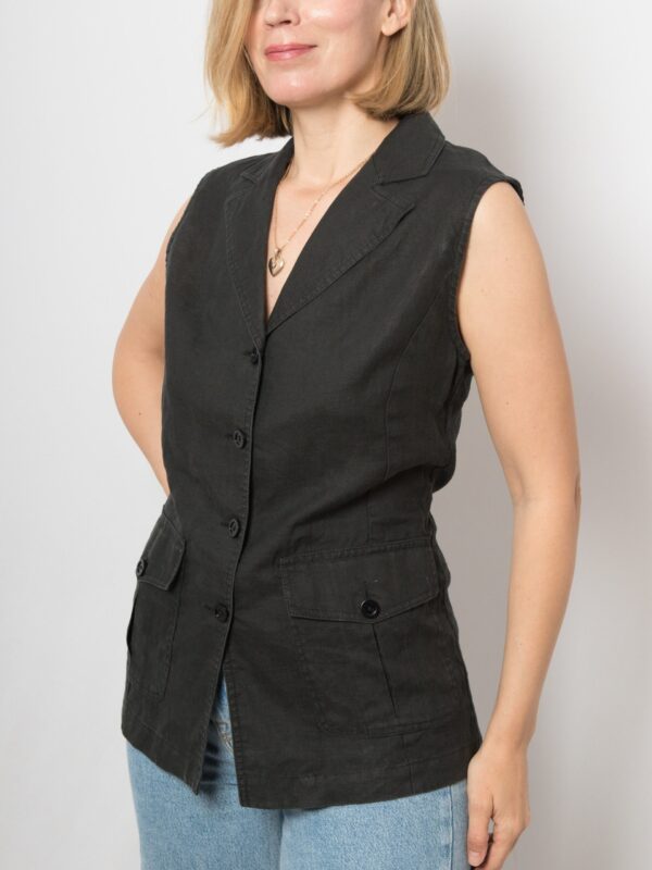 Vintage Linen Blouse - Image 4