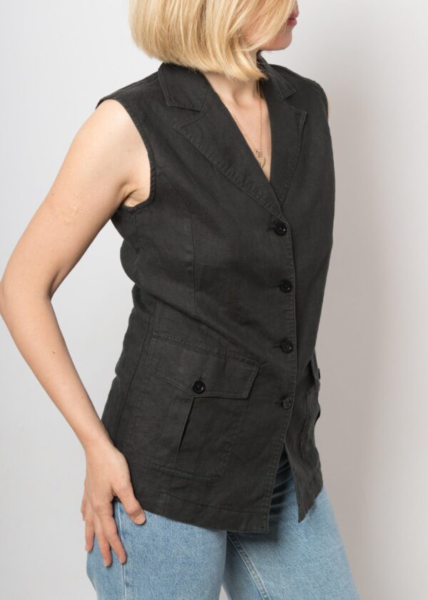 Vintage Linen Blouse - Image 7