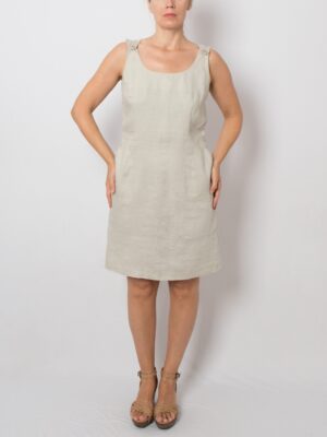 Mini Linen Dress with Pockets