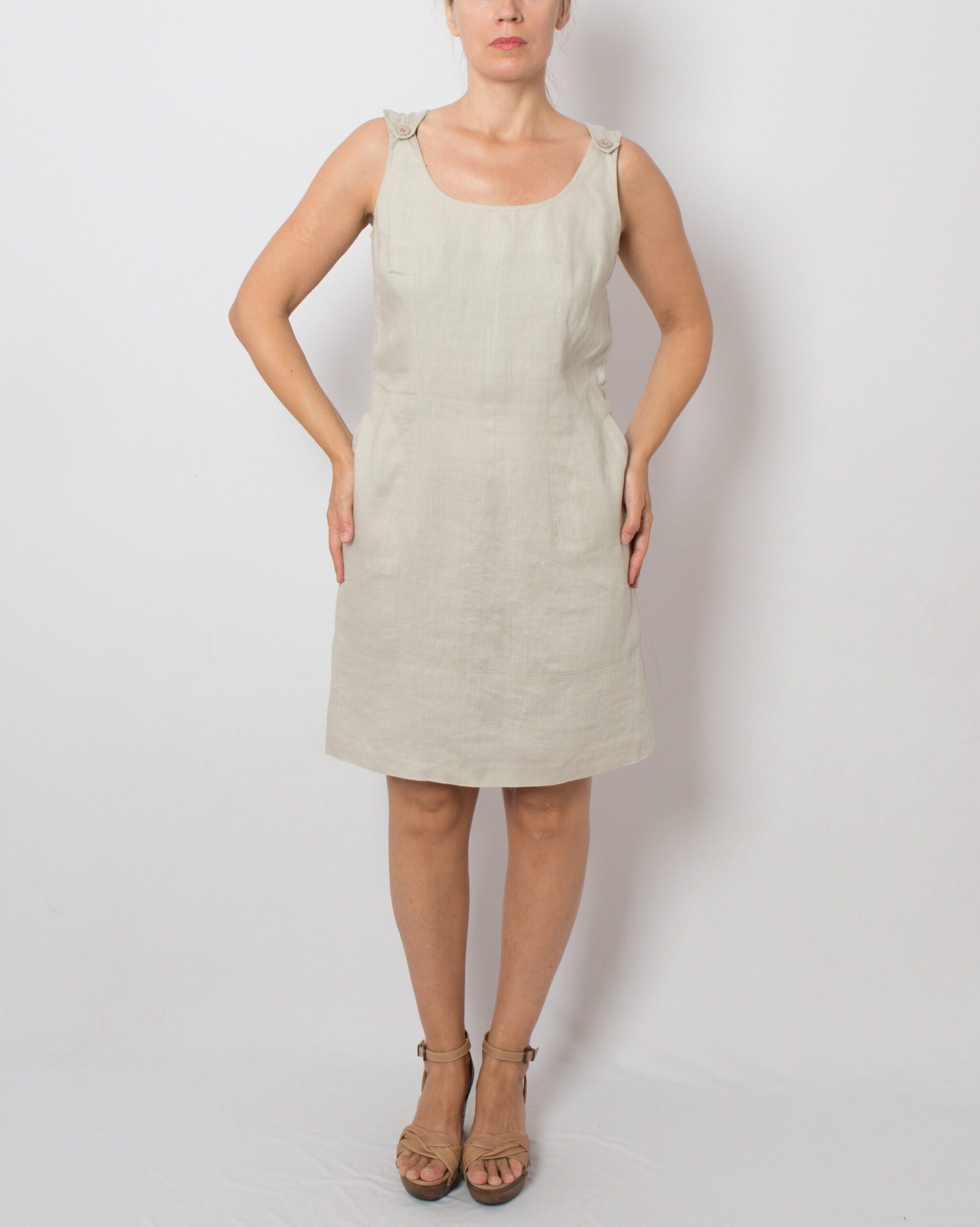 Mini Linen Dress with Pockets Mini Linen Dress with Pockets