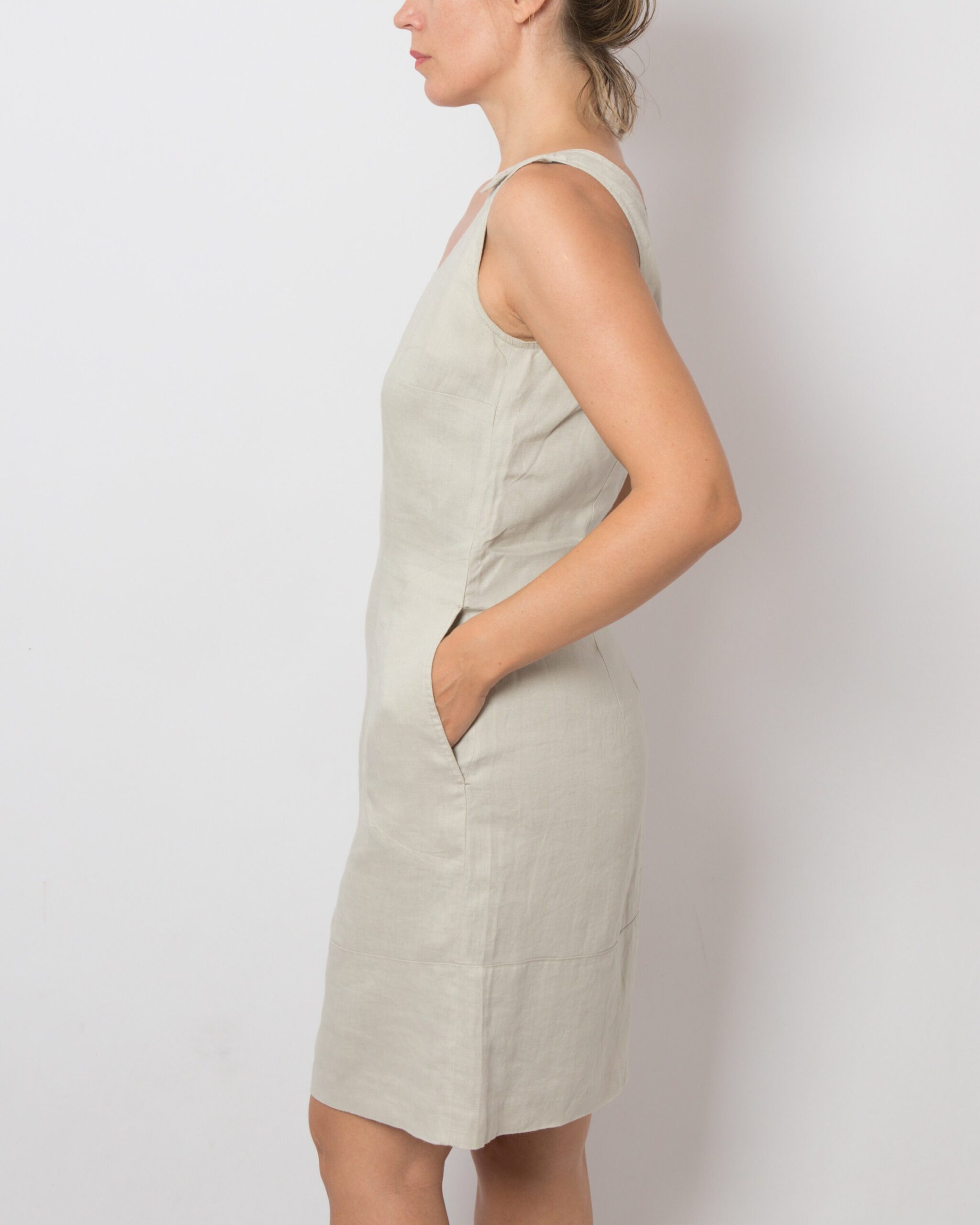 Mini Linen Dress with Pockets Mini Linen Dress with Pockets - Image 5