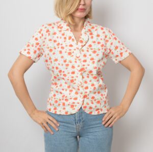 Vintage Rose Print Shirt
