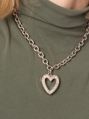 90s Heart Pendant Chain Necklace