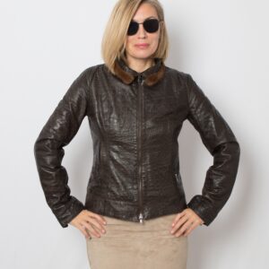 Y2K Dark Brown Leather Jacket