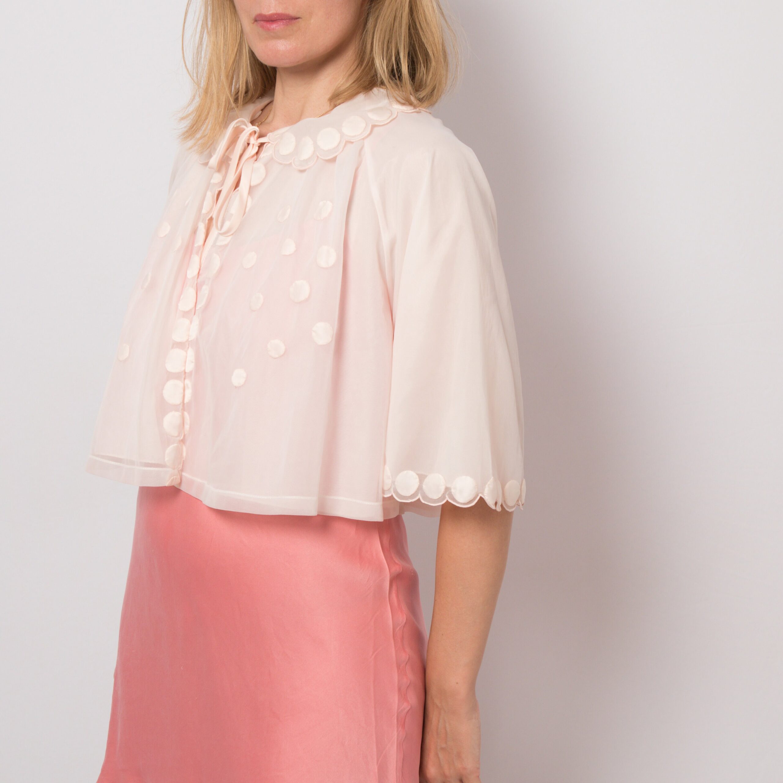 Vintage Sheer Bed Jacket by Hattie Carnegie Vintage Sheer Bed Jacket by Hattie Carnegie - Image 3