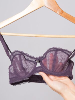 CHANTELLE Purple Sheer Lingerie Set