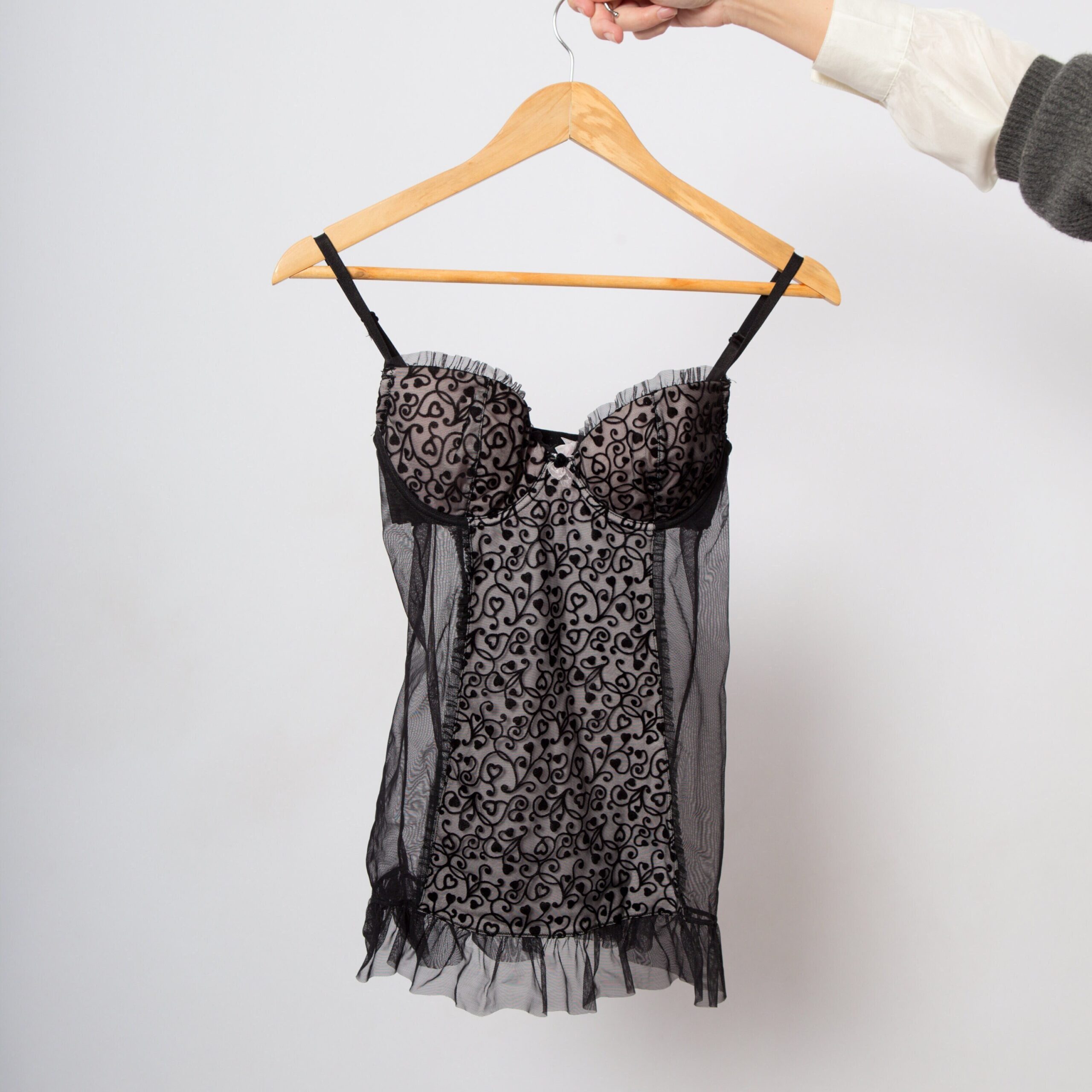 Y2K Lingerie Babydoll Top Sheer Y2K Lingerie Babydoll Top Sheer
