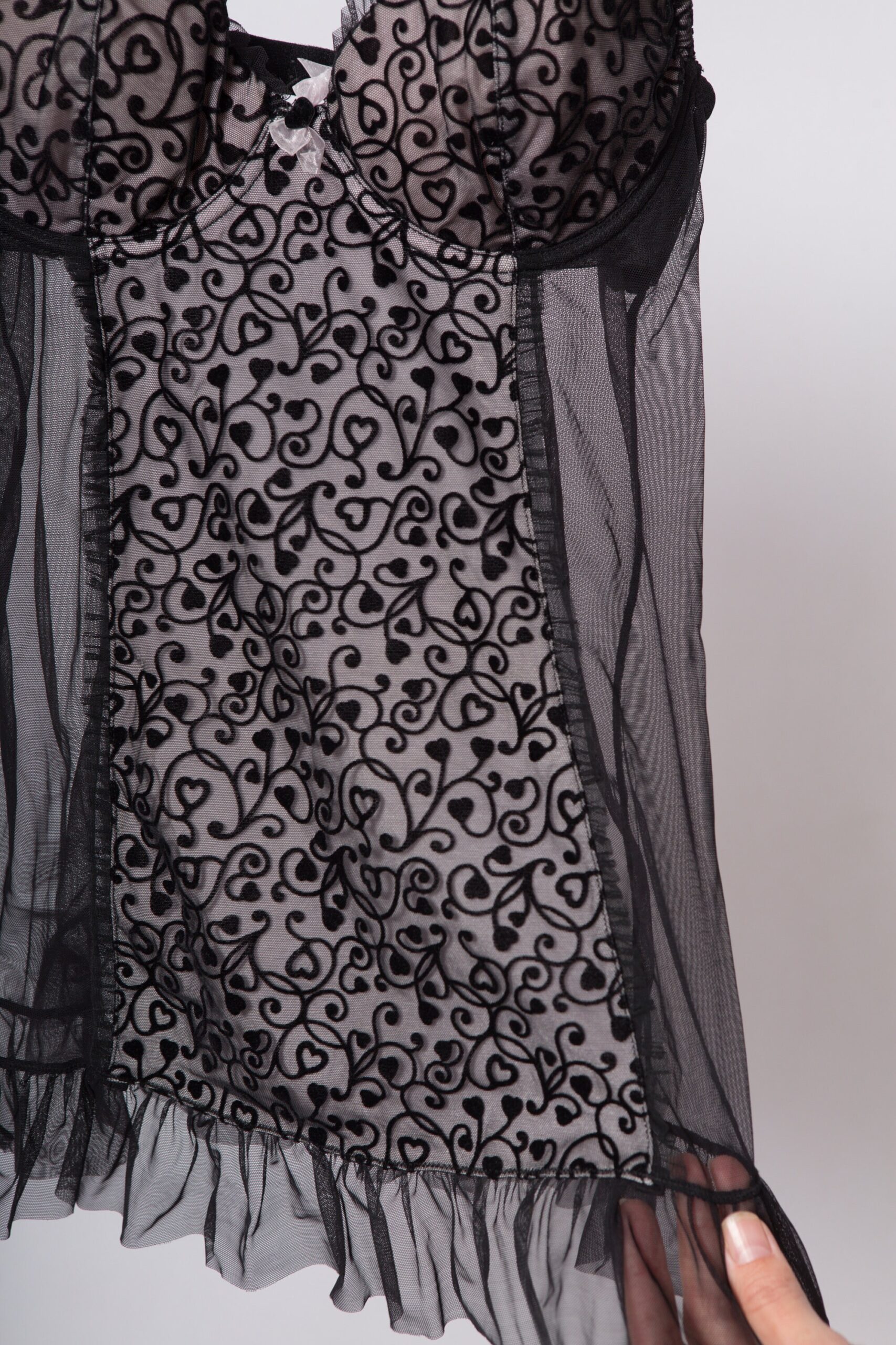 Y2K Lingerie Babydoll Top Sheer Y2K Lingerie Babydoll Top Sheer - Image 3