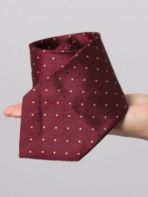 Vintage Burgundy Dot Silk Tie