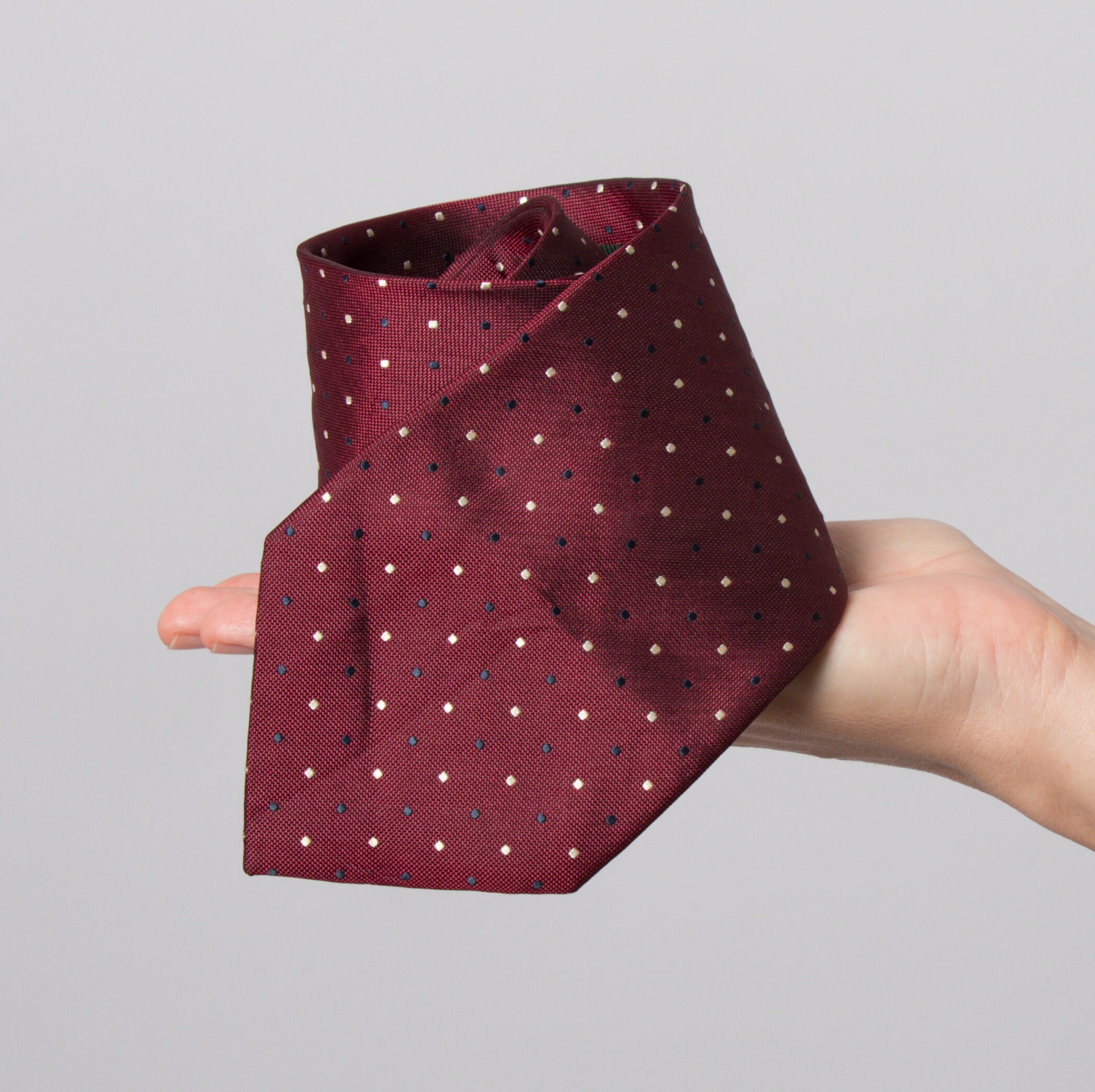 Vintage Burgundy Dot Silk Tie Vintage Burgundy Dot Silk Tie