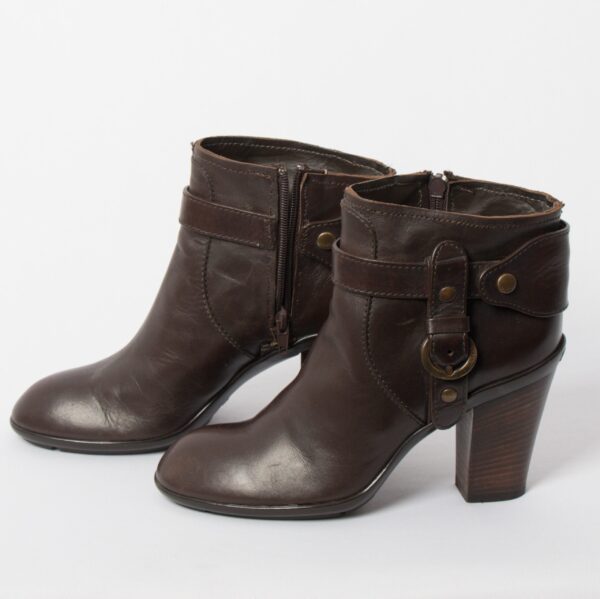 HOGAN Brown Leather Ankle Boots - Image 3