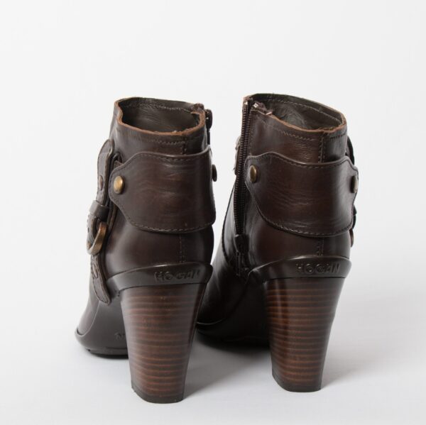 HOGAN Brown Leather Ankle Boots - Image 4