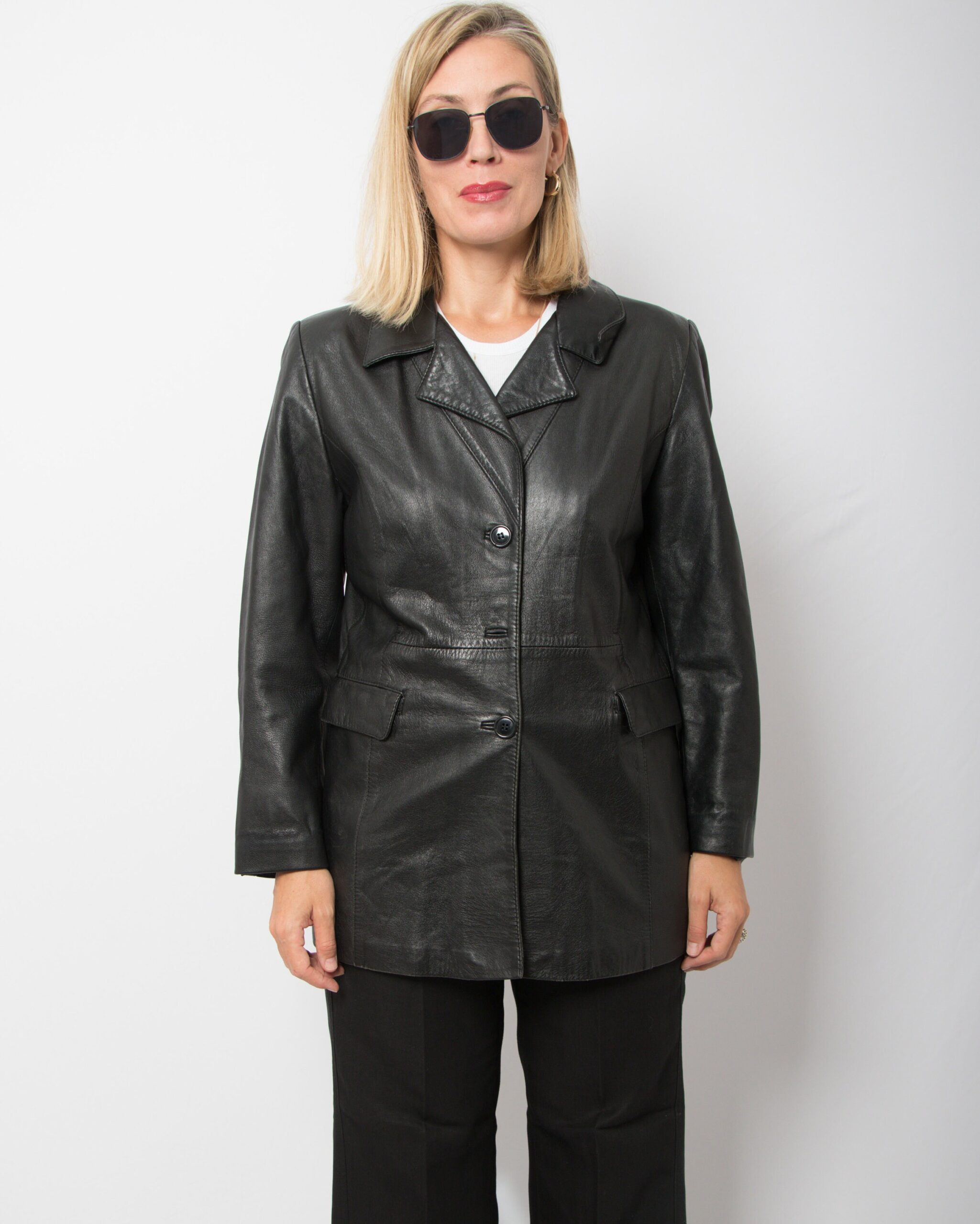 Y2K Leather Jacket Black Y2K Leather Jacket Black - Image 3