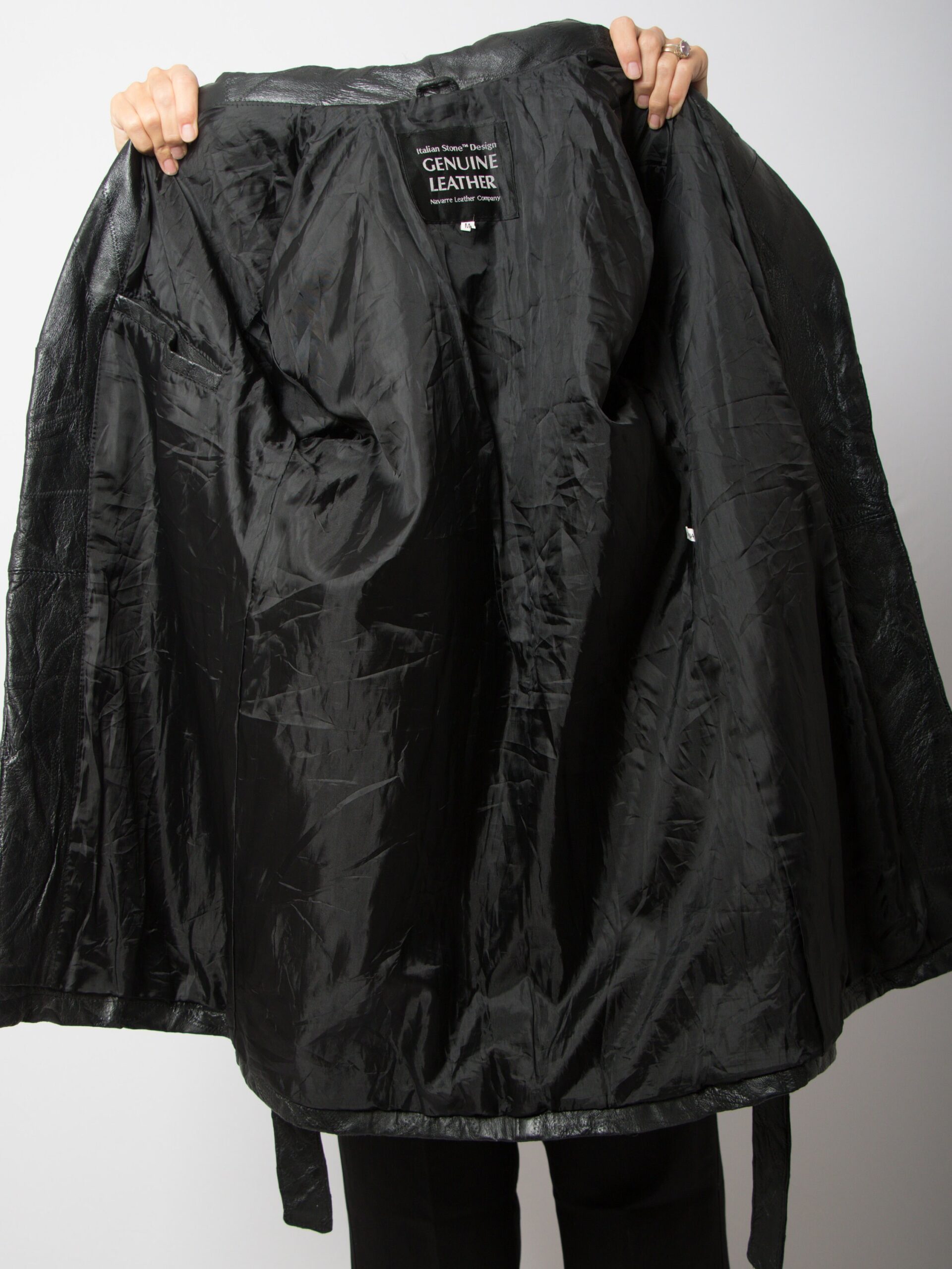Vintage Black Patchwork Leather Jacket Vintage Black Patchwork Leather Jacket - Image 6