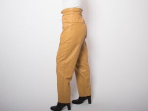 1990s Gina Lebole Balloon Leather Pants