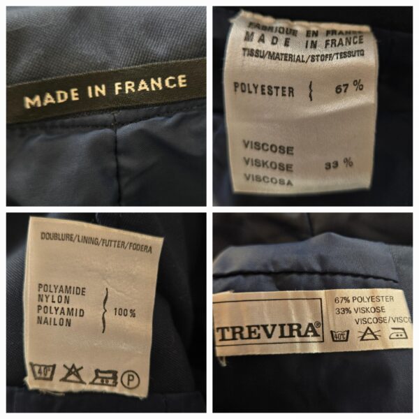 Vintage French Navy Trench Coat - Image 8