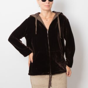 Weekend Max Mara Hooded Velvet Cardigan