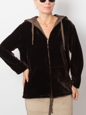 Weekend Max Mara Hooded Velvet Cardigan