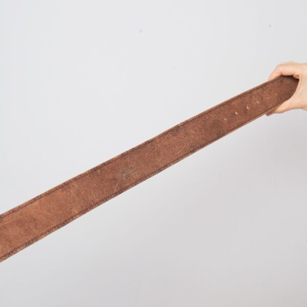Vintage Leather Brown Waist Belt - Image 7