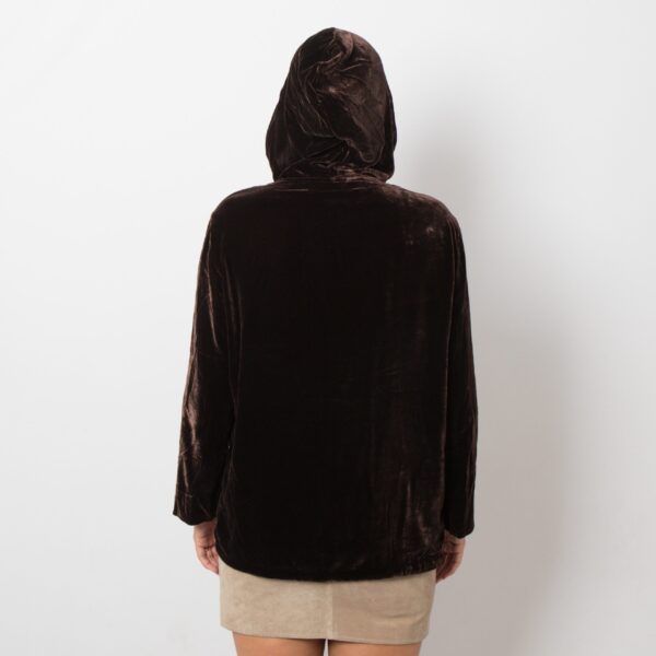 Weekend Max Mara Hooded Velvet Cardigan - Image 6