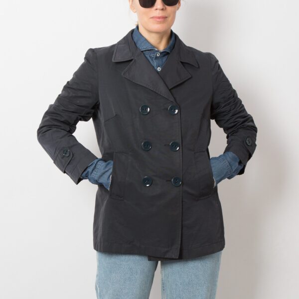 90s Y2K Marella Blue Peacoat Jacket - Image 2