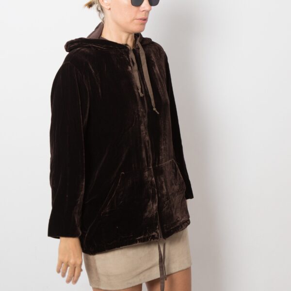 Weekend Max Mara Hooded Velvet Cardigan - Image 7