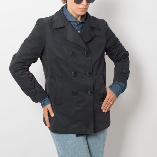 90s Y2K Marella Blue Peacoat Jacket - Image 7