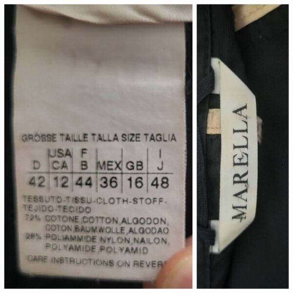 90s Y2K Marella Blue Peacoat Jacket - Image 9