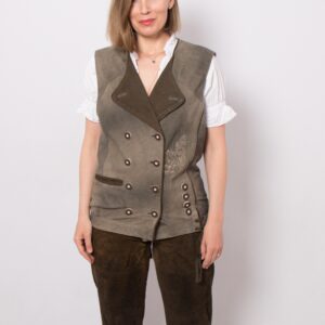 Vintage German Suede Trachten Vest