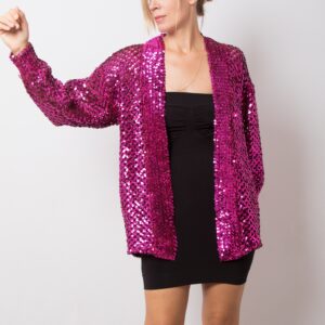 Vintage Magenta Sequin Cardigan