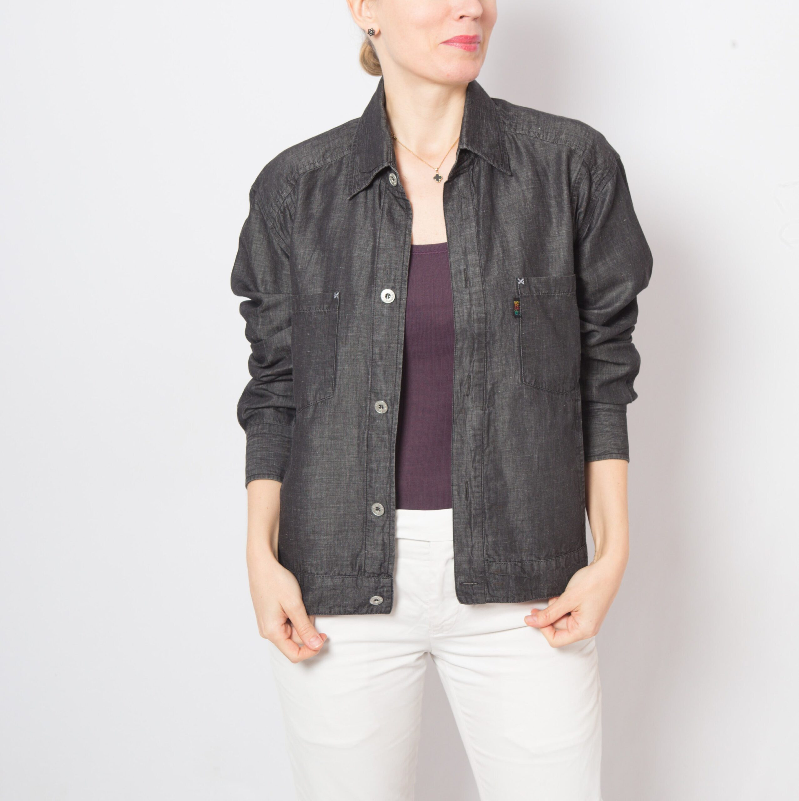 RARE Versace Classic Black Denim Shirt Jacket RARE Versace Classic Black Denim Shirt Jacket - Image 3