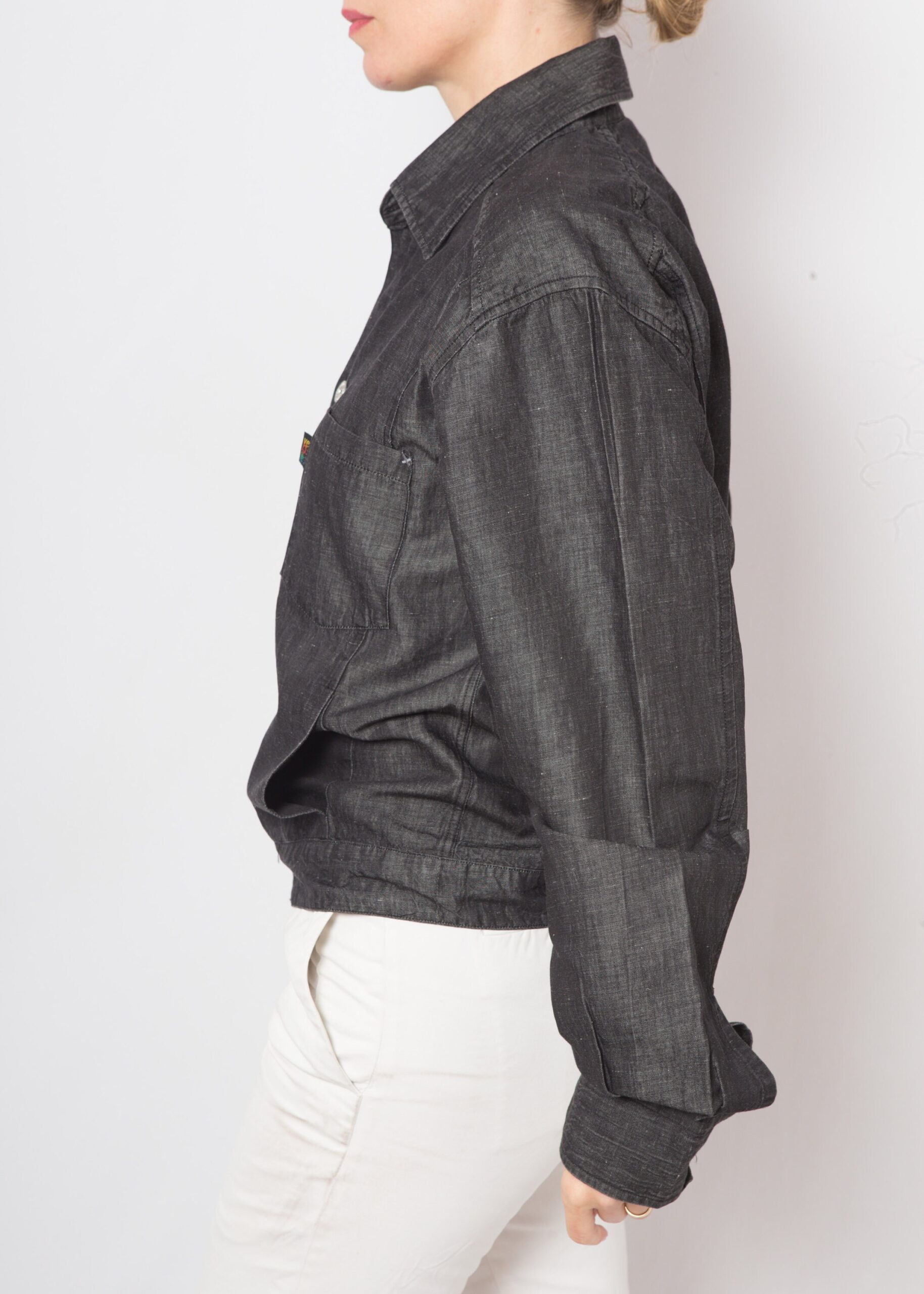 RARE Versace Classic Black Denim Shirt Jacket RARE Versace Classic Black Denim Shirt Jacket - Image 5