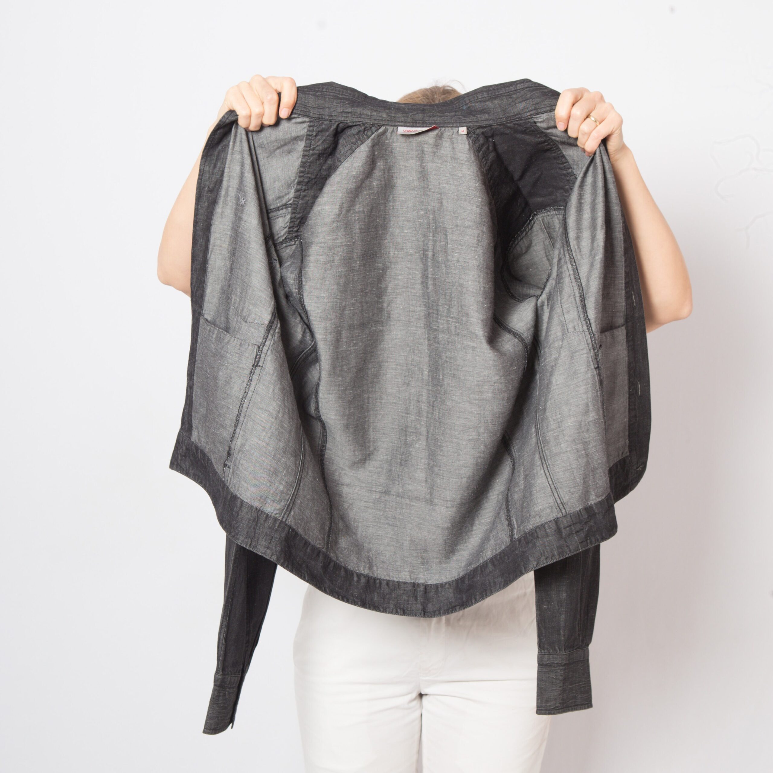 RARE Versace Classic Black Denim Shirt Jacket RARE Versace Classic Black Denim Shirt Jacket - Image 8