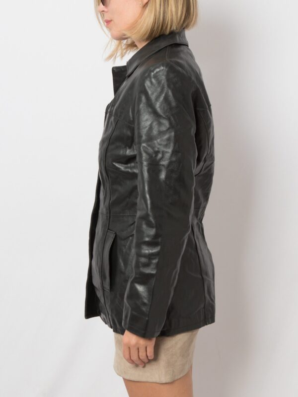 Vintage Chris Hadler Minimalist Leather Blazer - Image 4