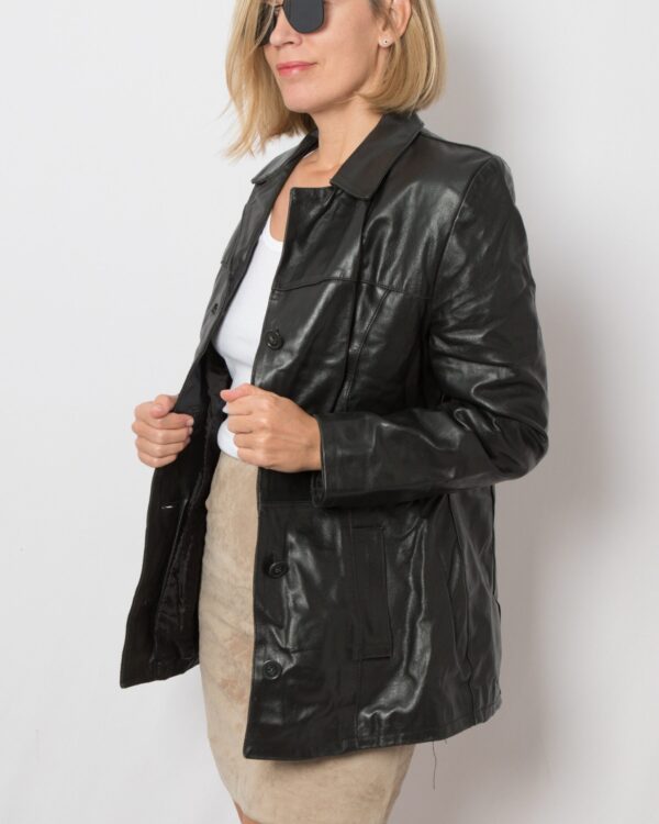 Vintage Chris Hadler Minimalist Leather Blazer - Image 7